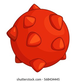Mars planet icon. Cartoon illustration of Mars planet vector icon for web