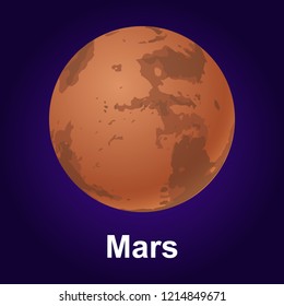Mars planet icon. Isometric of mars planet vector icon for web design