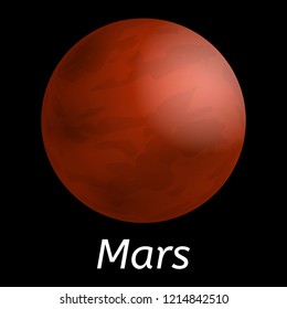 Mars planet icon. Realistic illustration of mars planet vector icon for web design