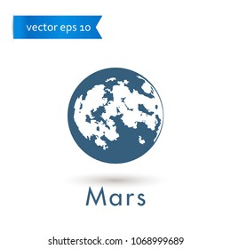 mars planet. mars planet icon. sign design. Vector EPS 10.