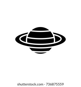 mars - planet icon, vector illustration, black sign on isolated background