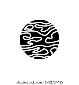 Mars planet icon vector. Mars planet simple sign, logo. 
