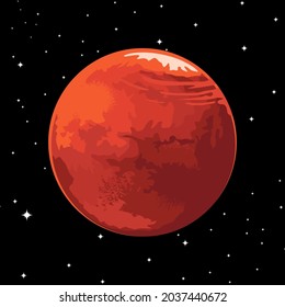 Mars Planet Illustrations Realistic Vector