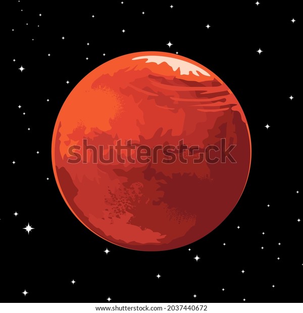 Mars Planet\
Illustrations Realistic\
Vector