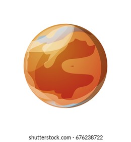 Mars planet isolated