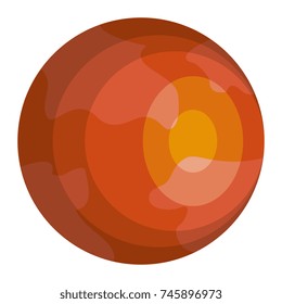 mars planet isolated icon
