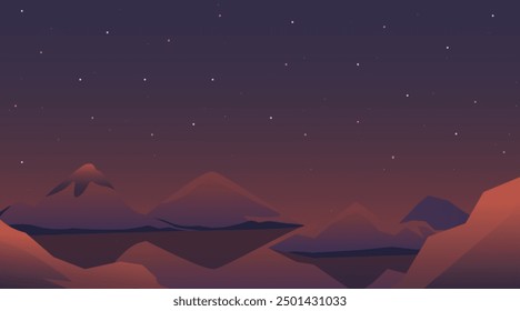 Fondo del paisaje del planeta de Marte, fondo de la montaña y del agua de la naturaleza del espacio exterior, fondo de la imaginación de Marte, 