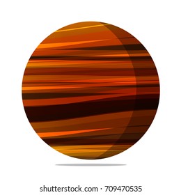 Mars planet on white background vector illustration