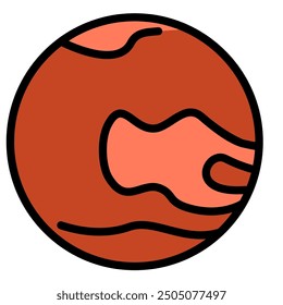 Mars Planet for Space Icon