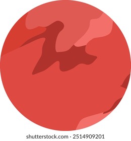Ilustração do planeta Marte Vetor. Astronomia. Design gráfico. Elemento