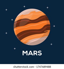 Diseño de la ilustración de Mars Planet Vector 