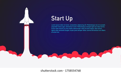 mars program logo design with rocket concept illustration
