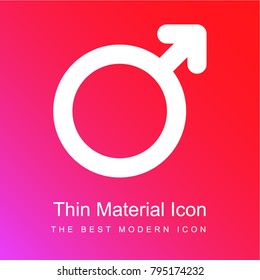 Mars red and pink gradient material white icon minimal design