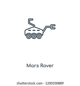 Mars Rover concept line icon. Linear Mars Rover concept outline symbol design. This simple element illustration can be used for web and mobile UI/UX.
