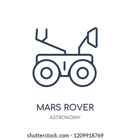 Mars rover icon. Mars rover linear symbol design from Astronomy collection.