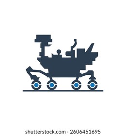 Mars Rover Icon On White Background