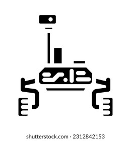 mars rover planet glyph icon vector. mars rover planet sign. isolated symbol illustration