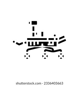 mars rover planet glyph icon vector. mars rover planet sign. isolated symbol illustration