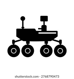 Mars Rover silhouette vector art Illustration