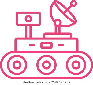 Mars Rover vector icon. Can be used for printing, mobile and web applications.