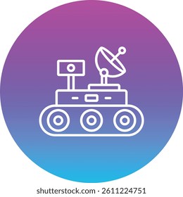 Mars Rover vector icon. Can be used for printing, mobile and web applications.