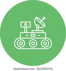 Mars Rover vector icon. Can be used for printing, mobile and web applications.
