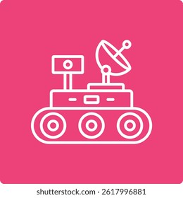 Mars Rover vector icon. Can be used for printing, mobile and web applications.