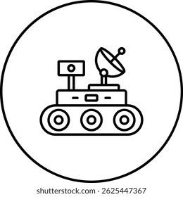 Ícone do vetor Mars Rover. Pode ser usado para impressão, aplicativos móveis e da Web.
