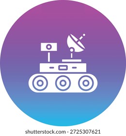 Icono del Vector Mars Rover. Se puede utilizar para aplicaciones de impresión, móviles y de Web.