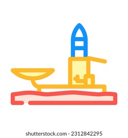 mars sample return mission planet color icon vector. mars sample return mission planet sign. isolated symbol illustration