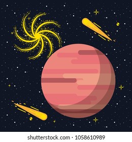 Mars in the space