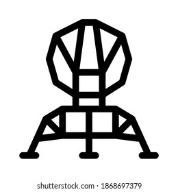 Mars station Icon on white background. Space lander outline icon from editable astronomy concept. Vector concept illustration for design. Element for space design
