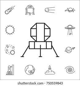 mars station icon. Set of space icons. Signs, outline symbols collection, simple thin line icons for websites, web design, mobile app, info graphics on white background