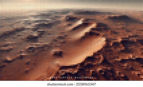 Mars surface background banner, astronomy background