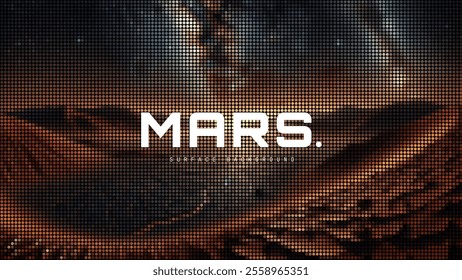 Mars surface background banner, astronomy background