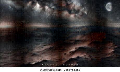 Mars surface background banner, astronomy background