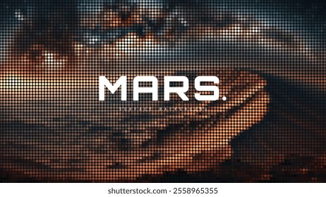 Mars surface background banner, astronomy background