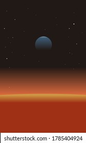 mars surface landscape space scene
