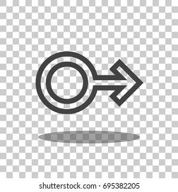 mars symbol icon vector isolated