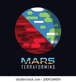 MARS TERRAFORMING ILLUSTRATION FOR POSTER