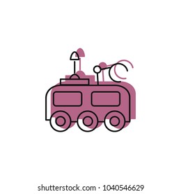 Mars transport icon. Doodle illustration of Mars transport vector icon for web and advertising
