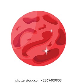 Mars vector colorful stickers Icon Design illustration. EPS 10 File 