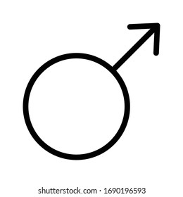 Mars vector glyph flat icon 