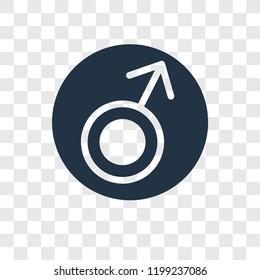 Mars vector icon isolated on transparent background, Mars transparency logo concept