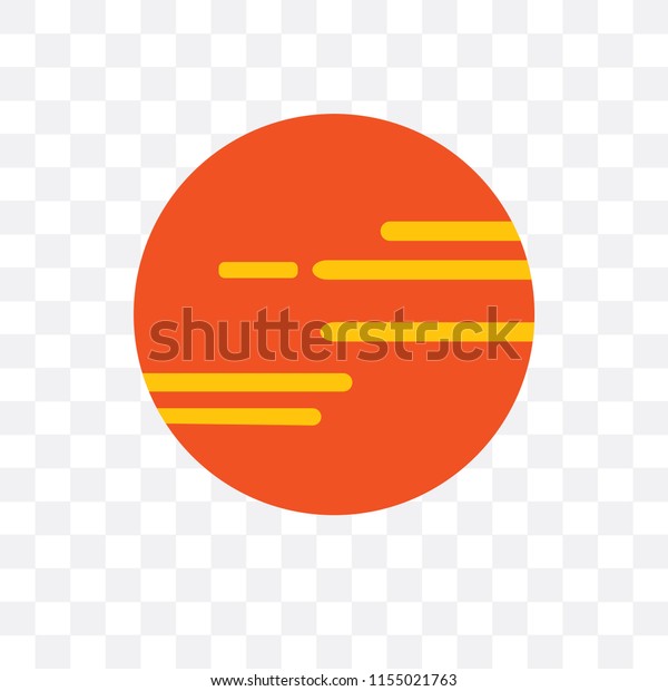 Mars vector icon isolated on transparent\
background, Mars logo\
concept