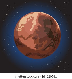 Mars, vector illustration