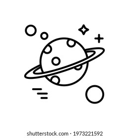 Mars vector outline icon. space symbol eps 10 file