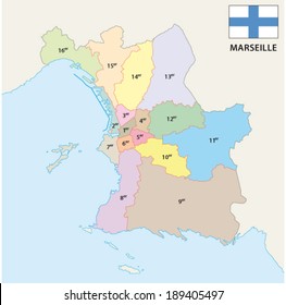 Marseille Administrative Map