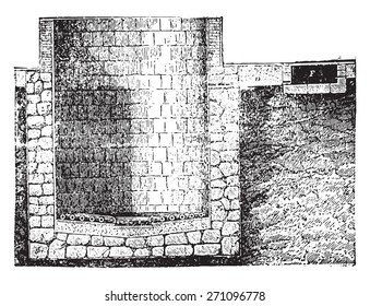 Marseille boiler, vintage engraved illustration. Industrial encyclopedia E.-O. Lami - 1875. 