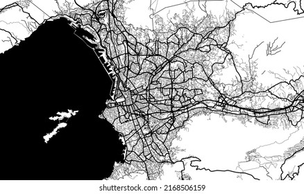 Marseille city map. Vector illustration